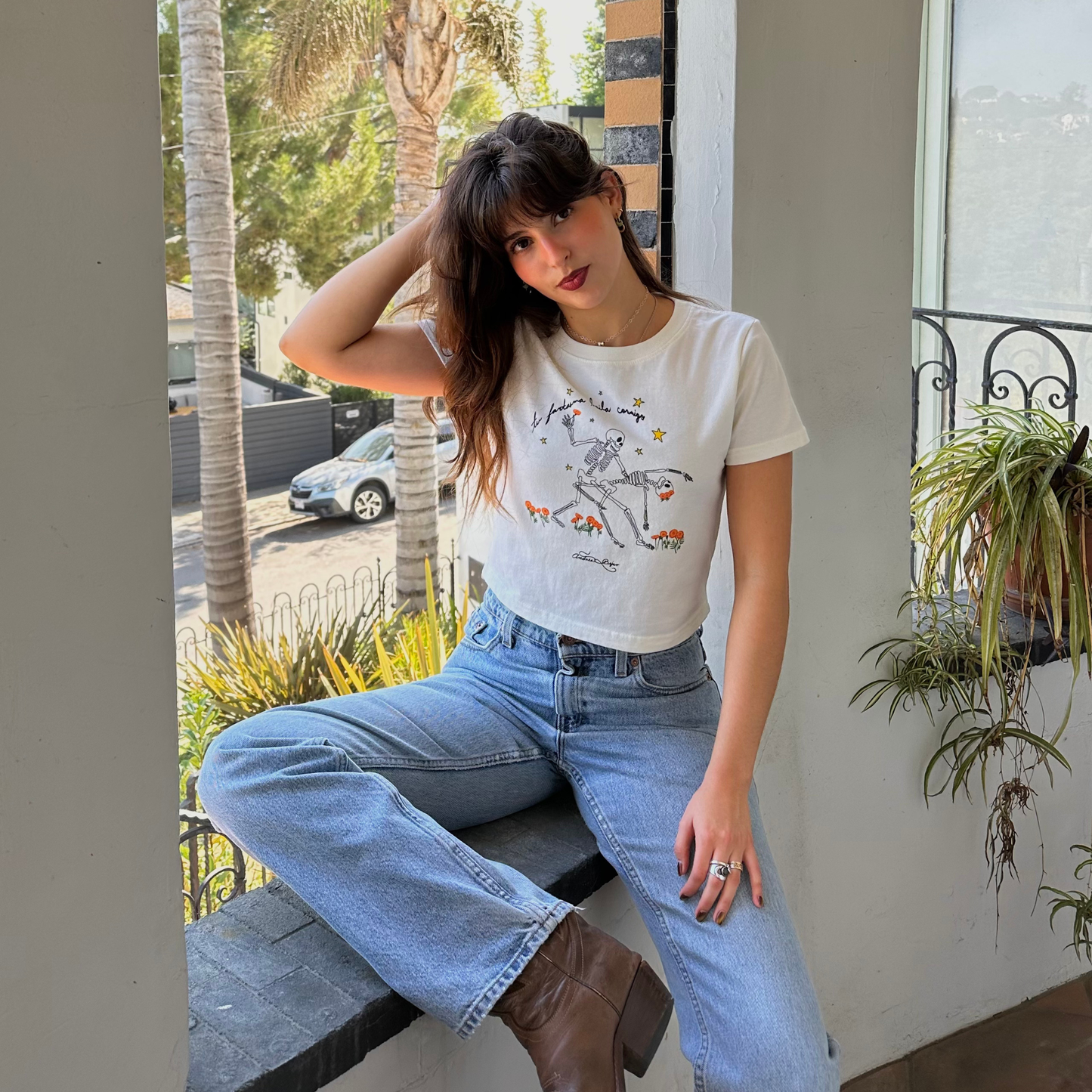 Dia de Muertos Crop Top
